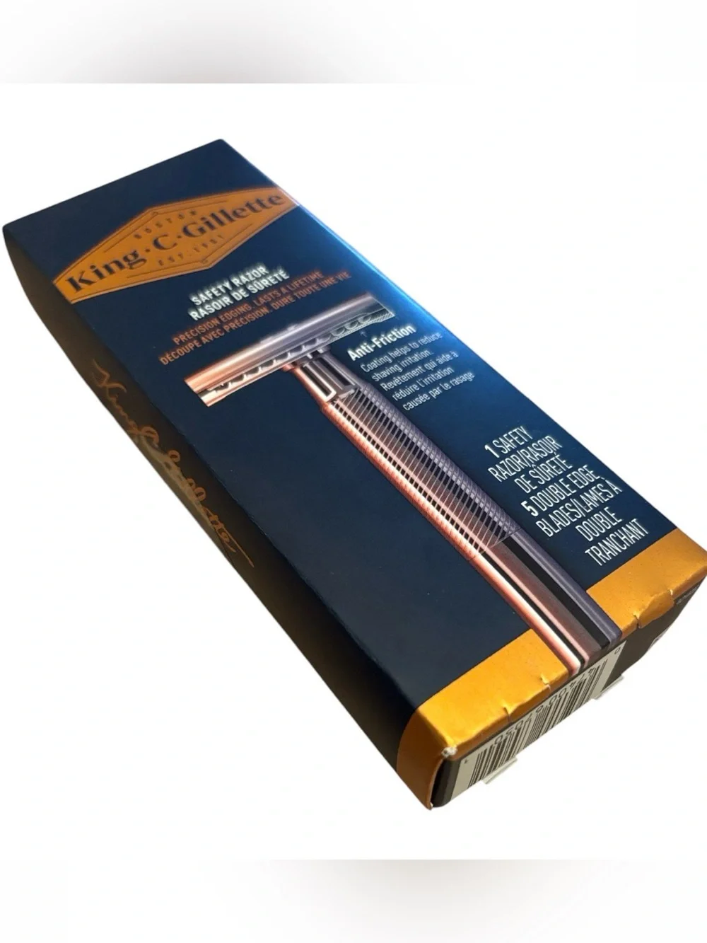 King C Gillette | Safety Razor Anti-Friction Edging Metal Handle NO PLASTIC NWT